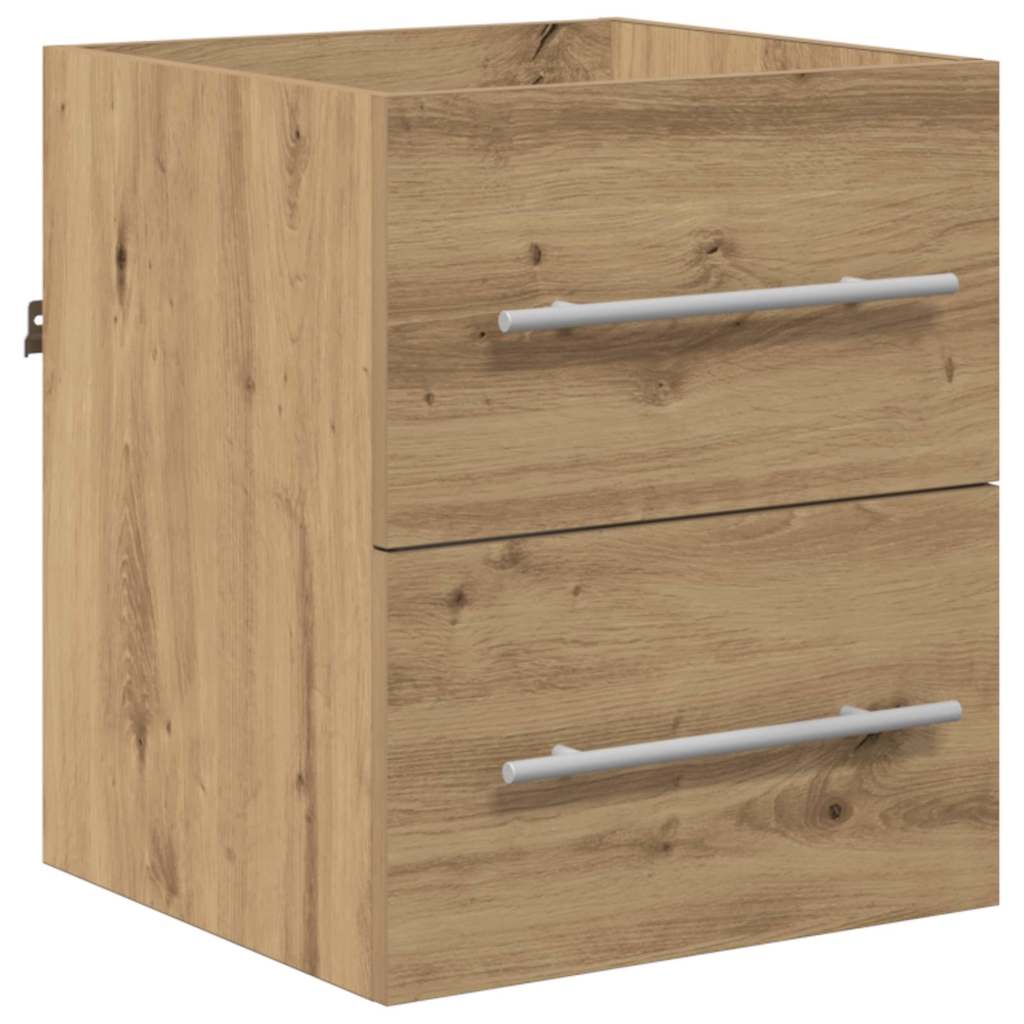 Badkamer Kast Met Lade 41 X 38.5 X 48 Cm Bewerkt Hout