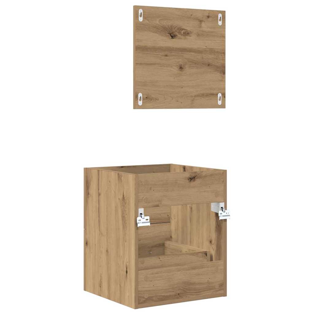 Badkamer Kast Met Lade 41 X 38.5 X 48 Cm Bewerkt Hout