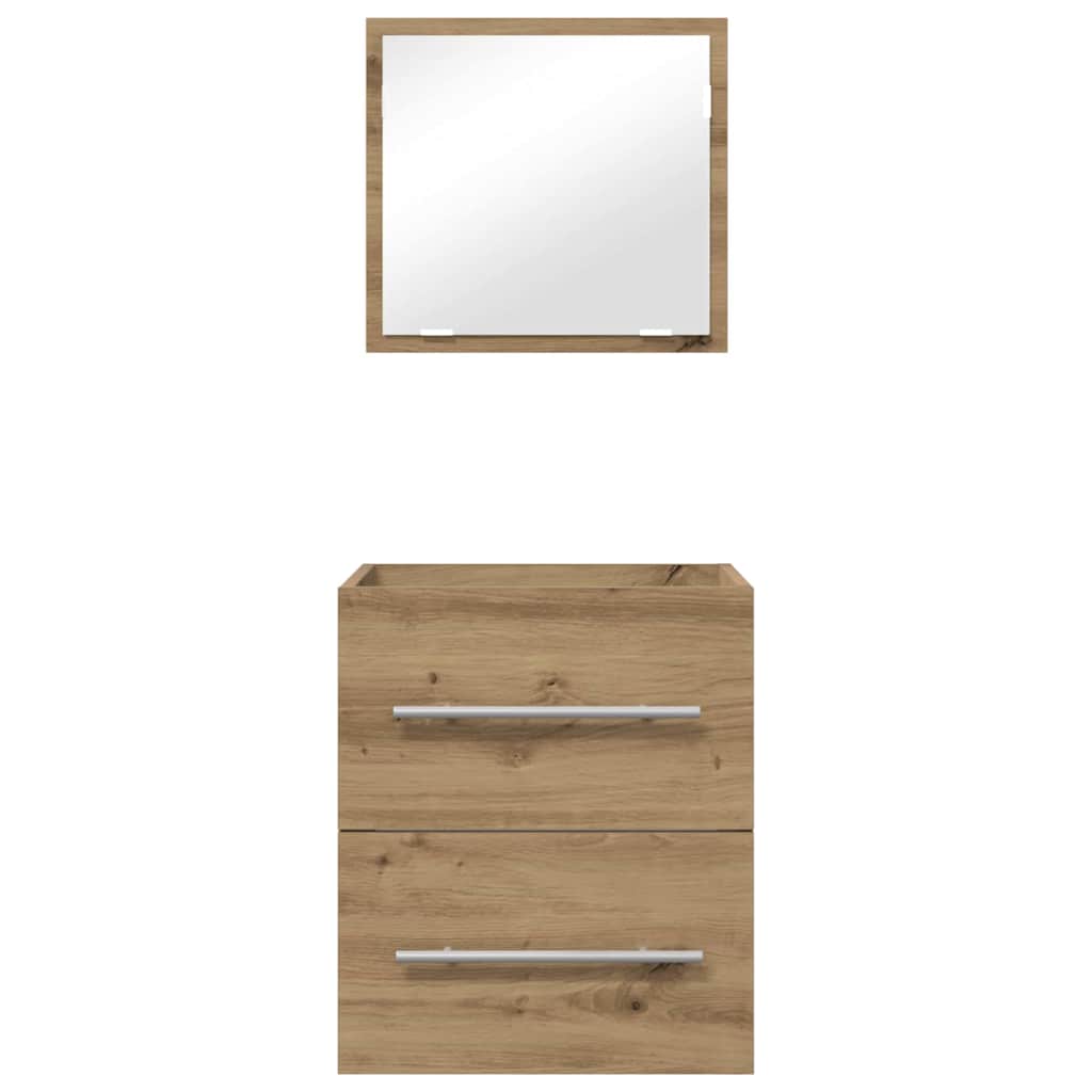 Badkamer Kast Met Lade 41 X 38.5 X 48 Cm Bewerkt Hout