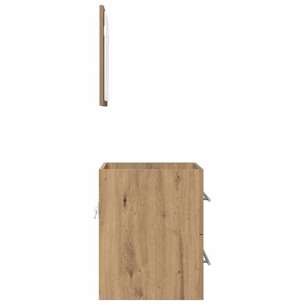 Badkamer Kast Met Lade 41 X 38.5 X 48 Cm Bewerkt Hout