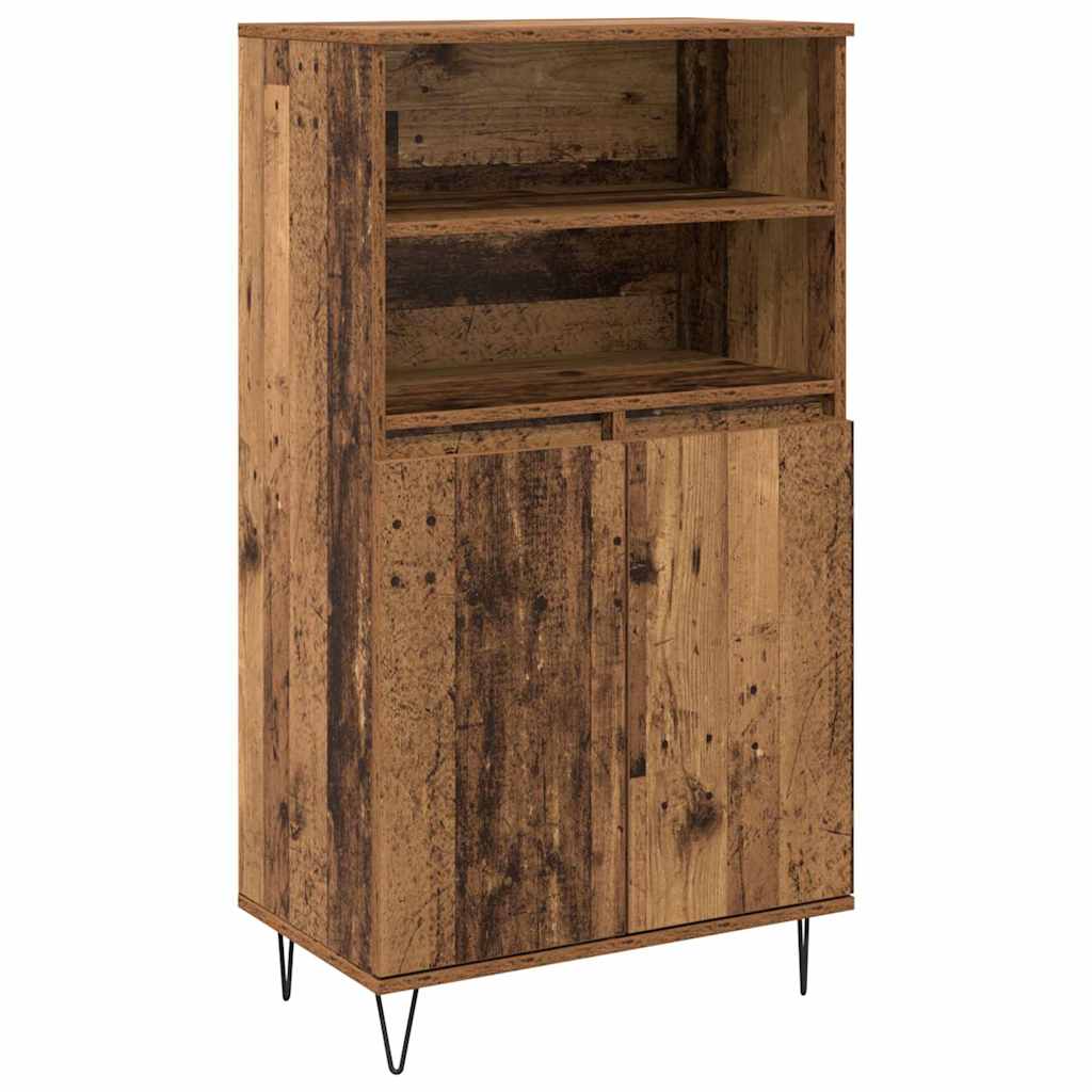 Highboard Bruin 60 X 36 X 110 Cm Bewerkt Hout