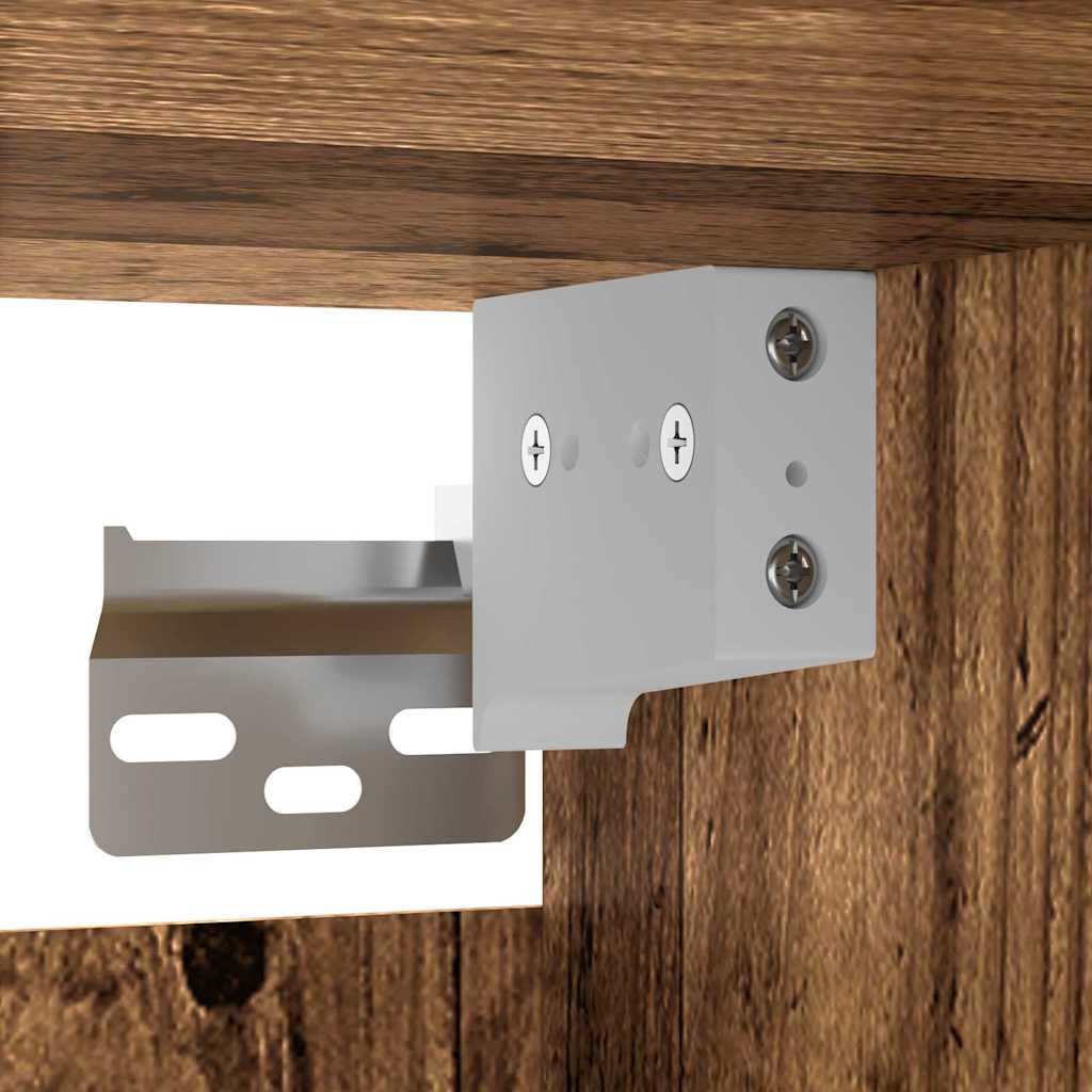 4-Delige Tv-Kast Set Oude Hout Bewerkt Hout