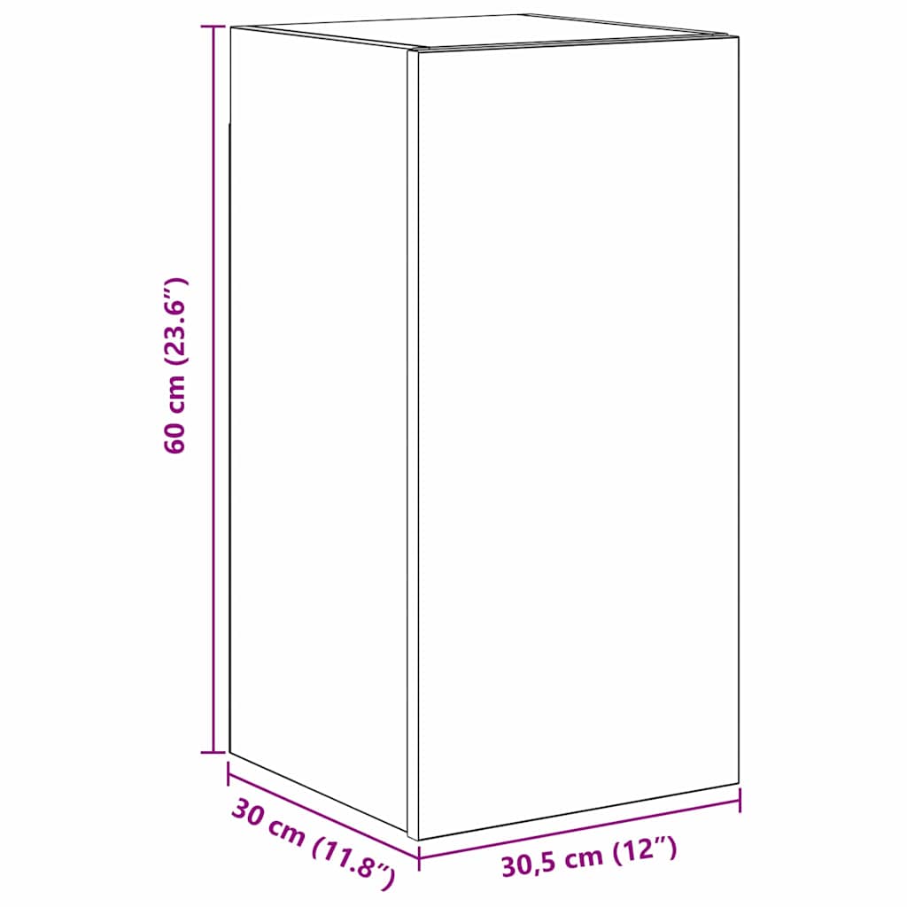 Tv-Meubelset 8 Pcs 80 X 30 X 30 Cm Bewerkt Hout