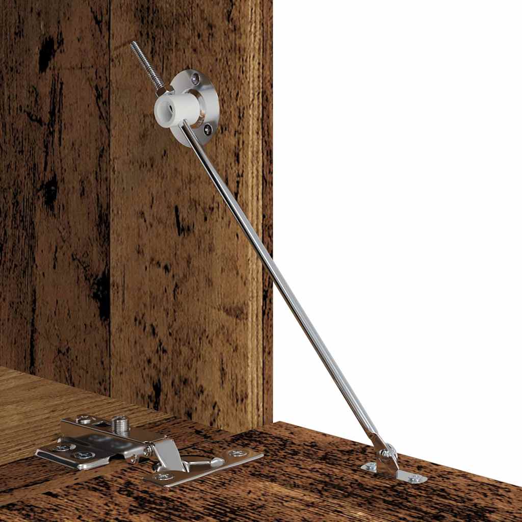Tv-Kast Set Wandgemonteerd 4 Pcs Bewerkt Hout