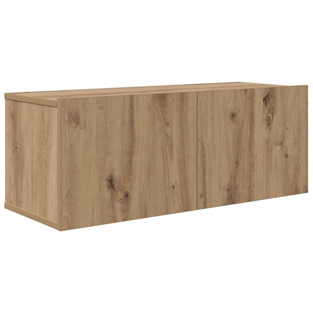 Tv-Kast Set 4 Pcs Bewerkt Hout