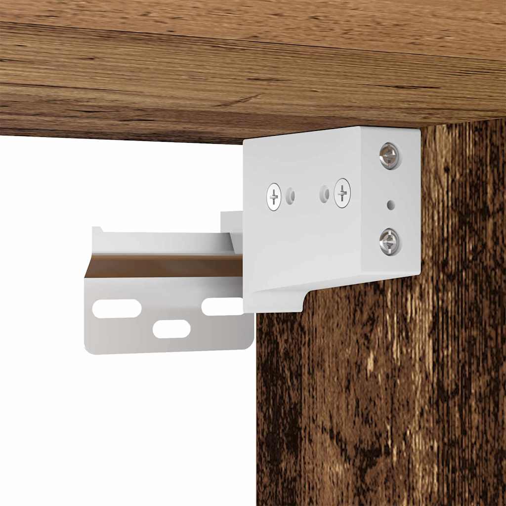 Tv-Meubelset Wandgemonteerd 2 Pcs Bewerkt Hout