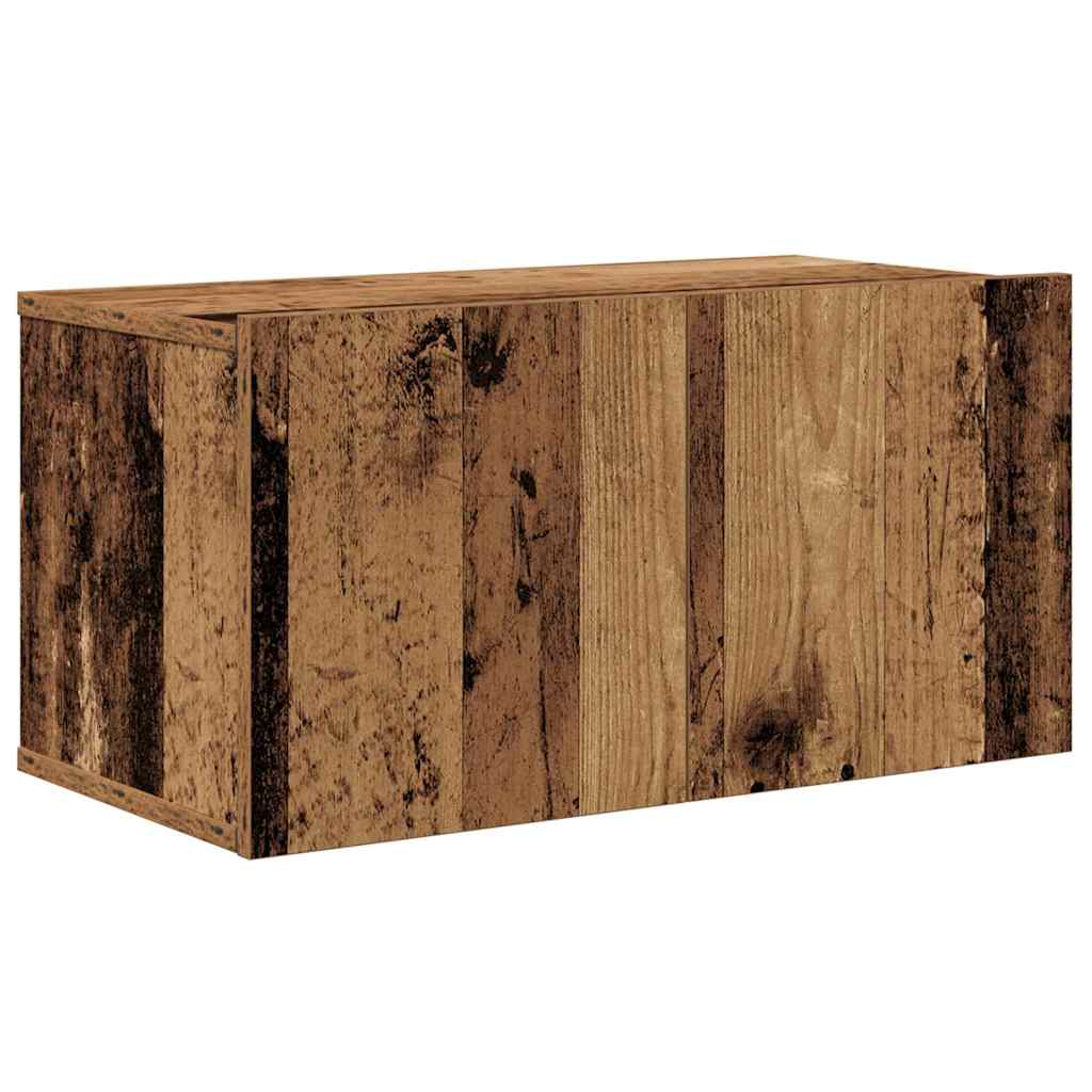 Tv-Meubelset Wandgemonteerd 2 Pcs Bewerkt Hout