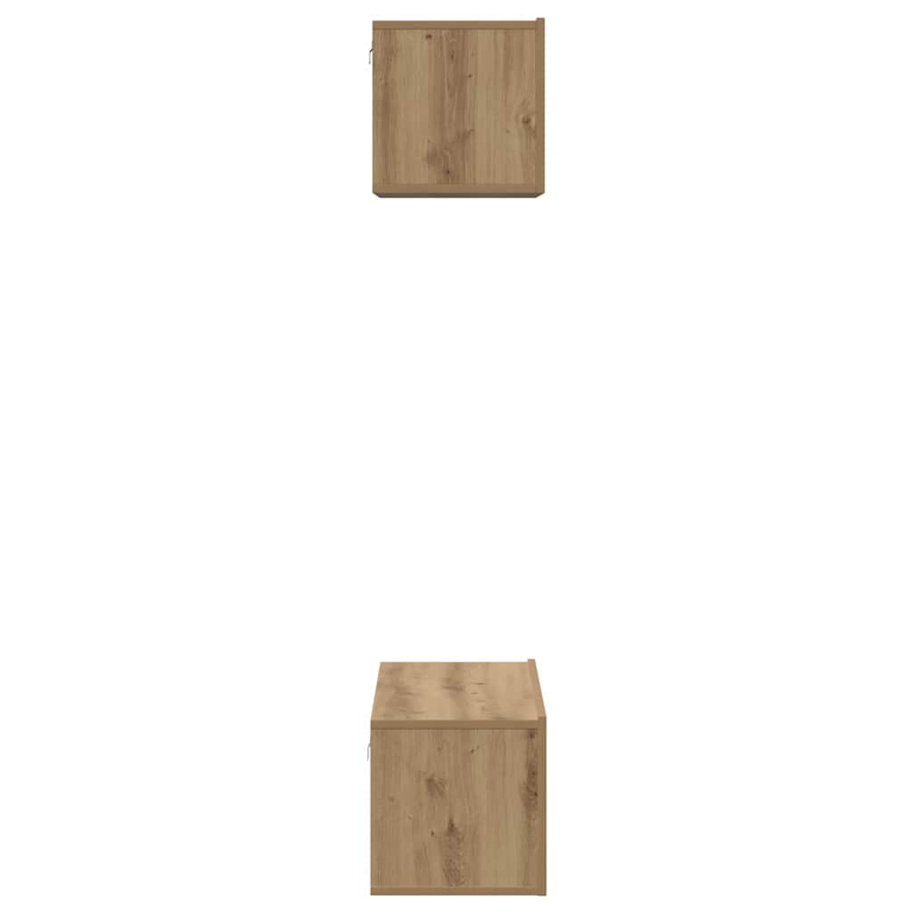 Tv-Meubelset 2 Pcs Bewerkt Hout
