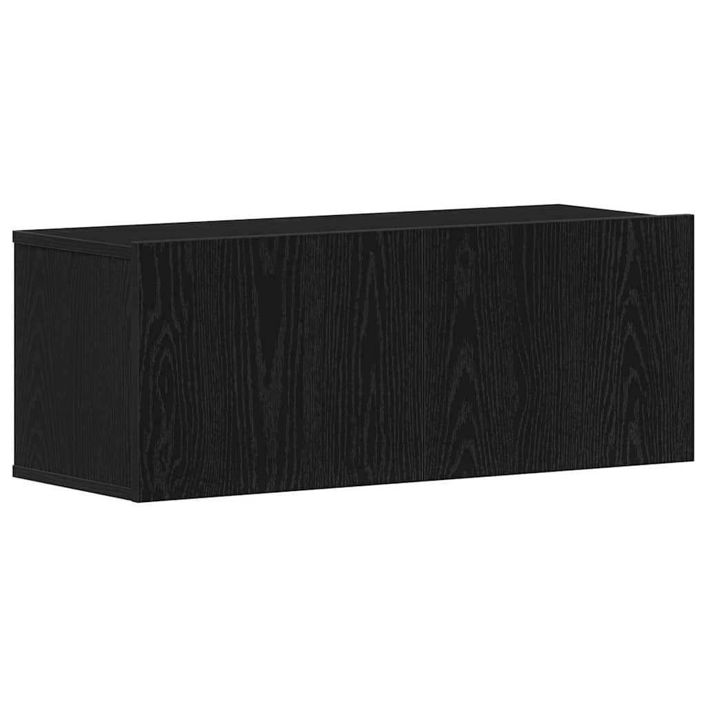 Tv-Meubelset Wandgemonteerd 4 Pcs Bewerkt Hout