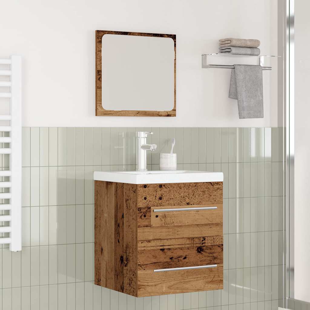Badkamermeubelset 2 Pcs 41 X 38.5 X 48 Cm Bewerkt Hout