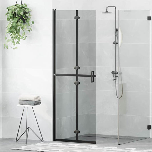 Inloop Douche Wand Zwart En Donkertransparant