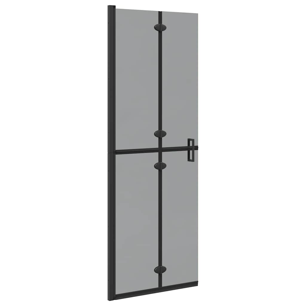 Inloop Douche Wand Zwart En Donkertransparant