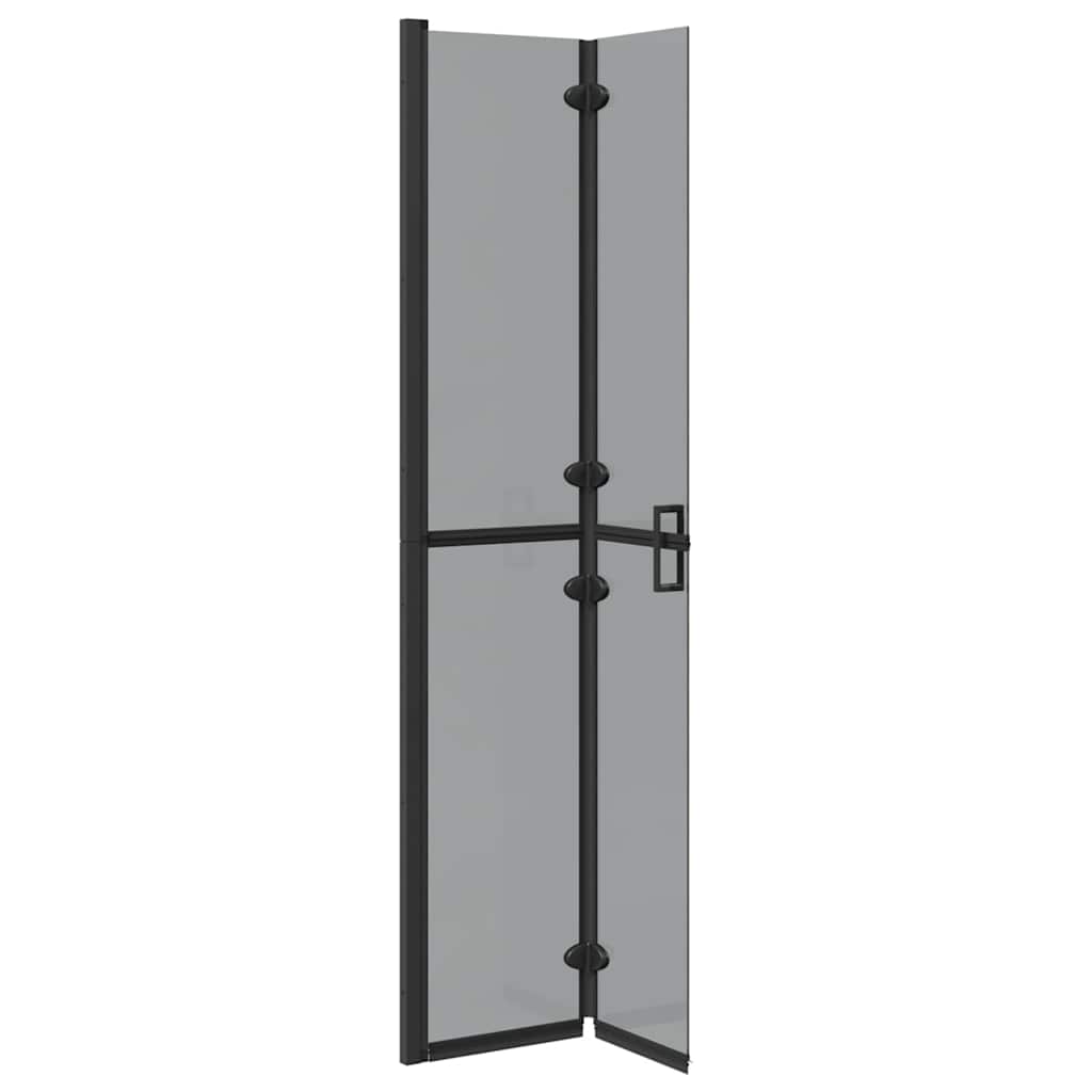 Inloop Douche Wand Zwart En Donkertransparant