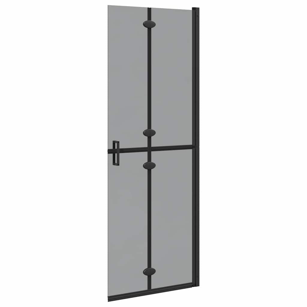 Inloop Douche Wand Zwart En Donkertransparant