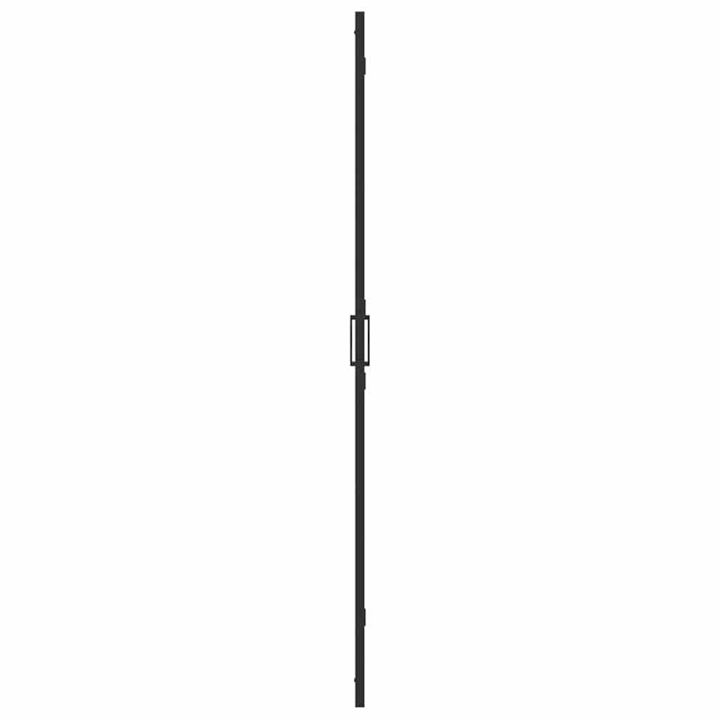 Inloop Douche Wand Zwart En Donkertransparant