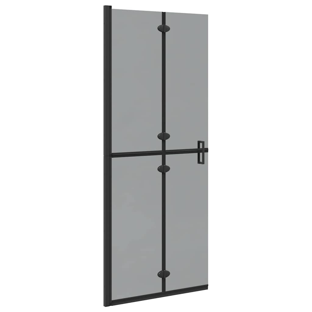 Inloop Douche Wand Zwart En Donkertransparant