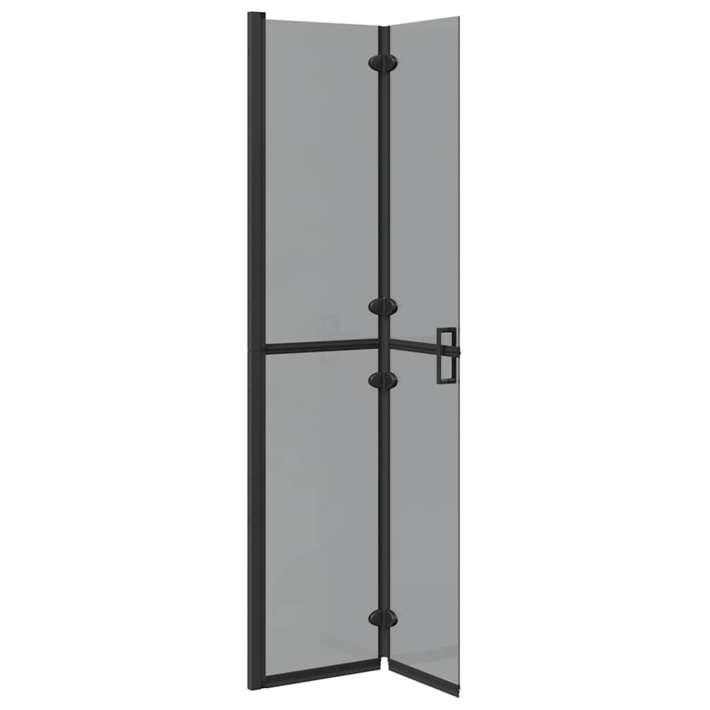 Inloop Douche Wand Zwart En Donkertransparant