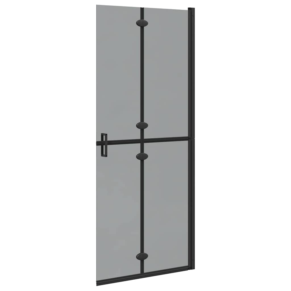 Inloop Douche Wand Zwart En Donkertransparant
