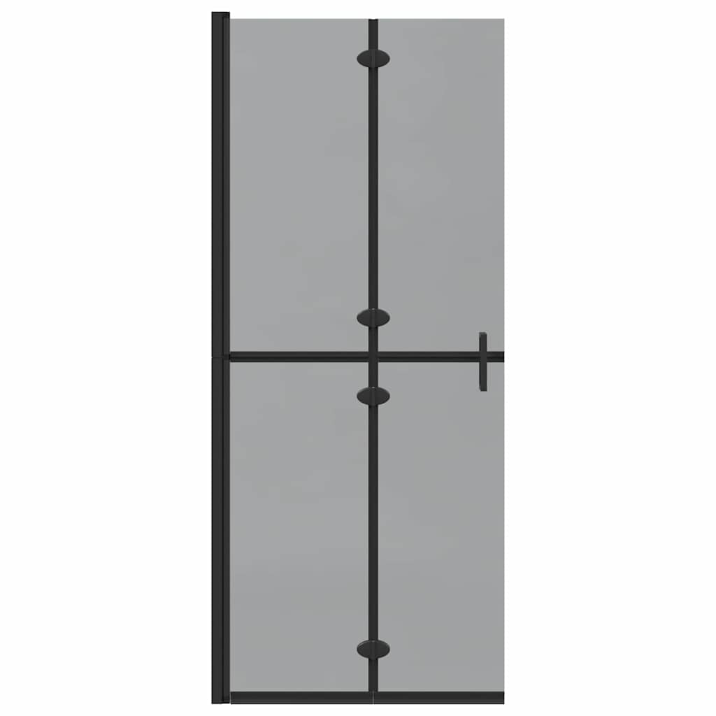 Inloop Douche Wand Zwart En Donkertransparant