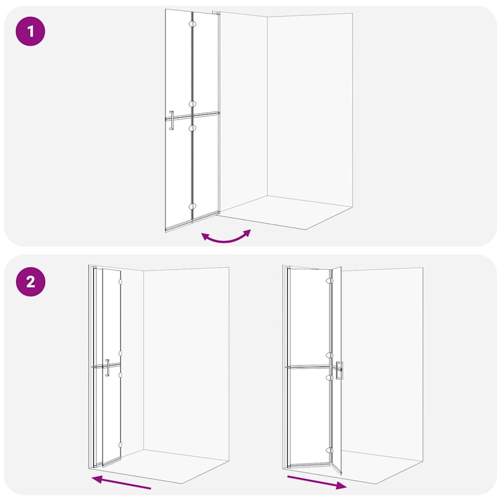 Inloop Douche Wand Zwart En Donkertransparant