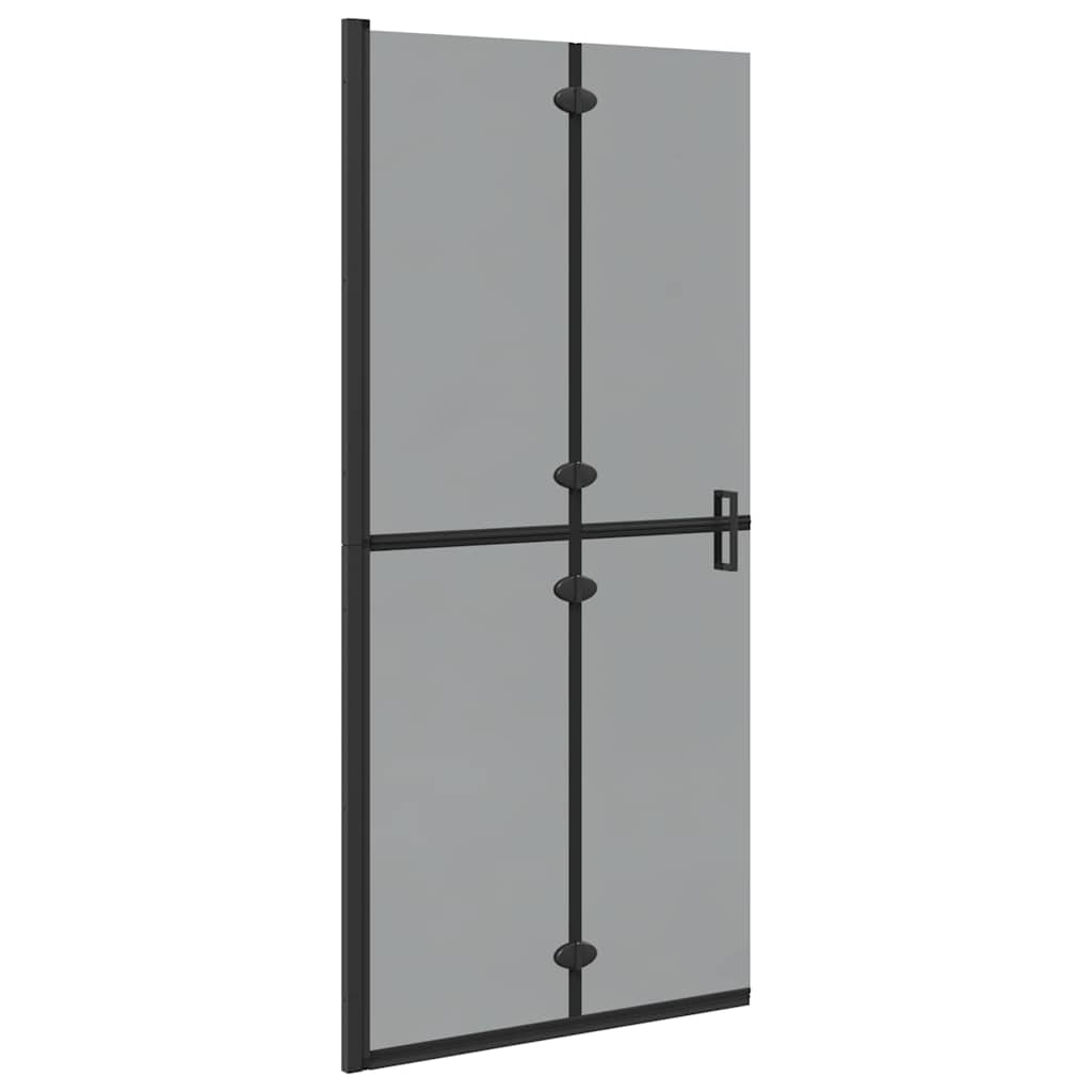 Inloop Douche Wand Zwart En Donkertransparant