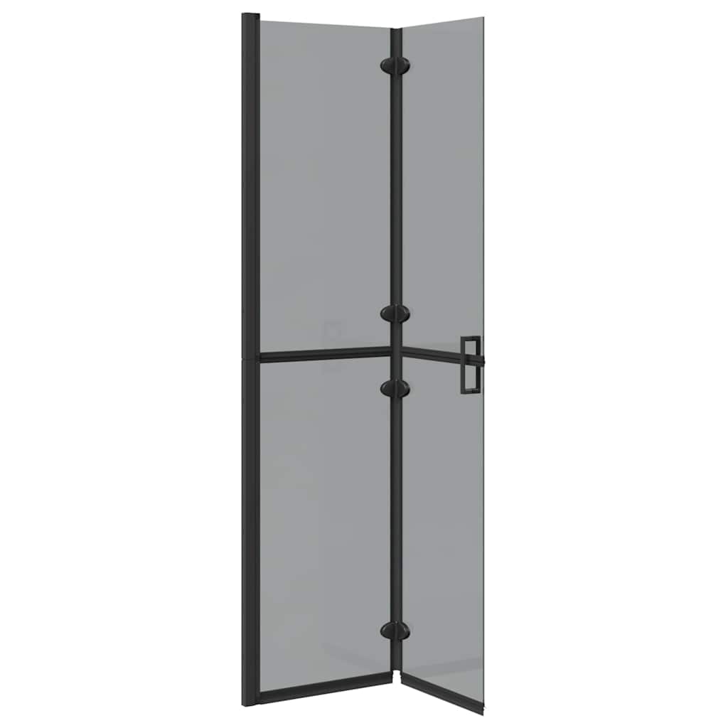 Inloop Douche Wand Zwart En Donkertransparant