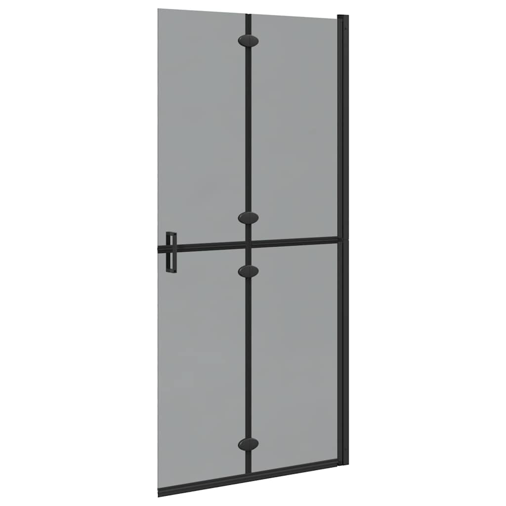Inloop Douche Wand Zwart En Donkertransparant