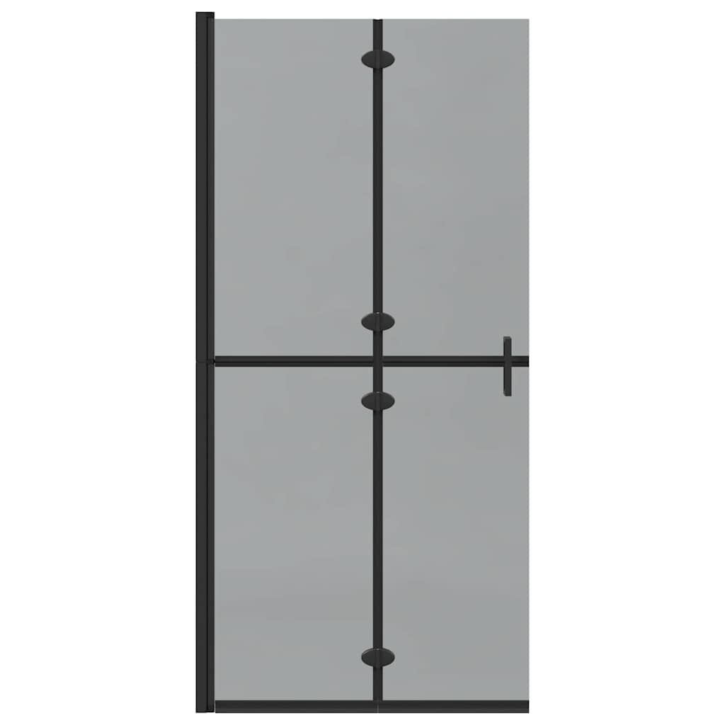 Inloop Douche Wand Zwart En Donkertransparant