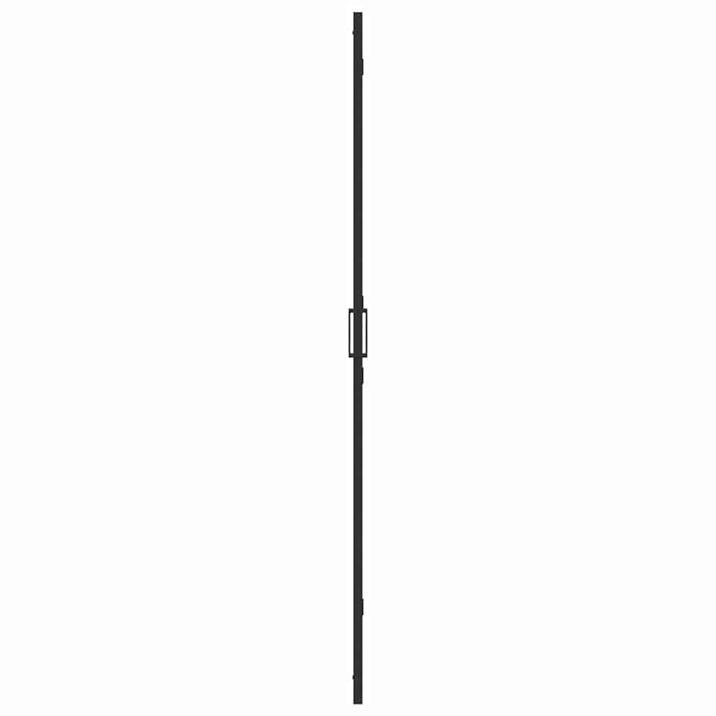 Inloop Douche Wand Zwart En Donkertransparant