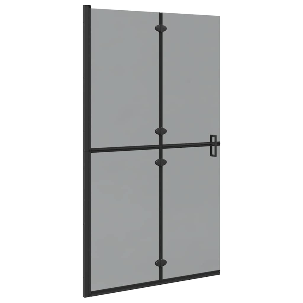 Inloop Douche Wand Zwart En Donkertransparant