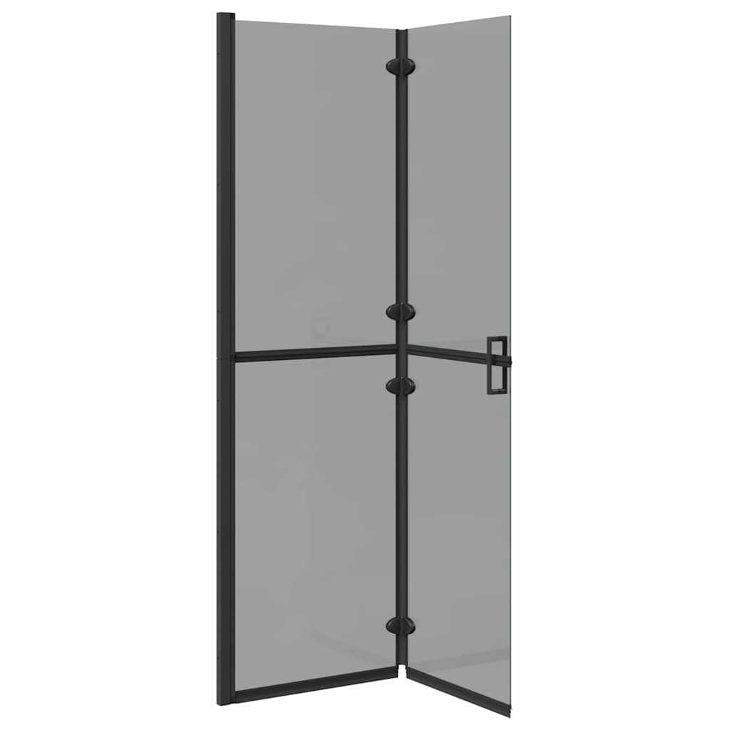 Inloop Douche Wand Zwart En Donkertransparant