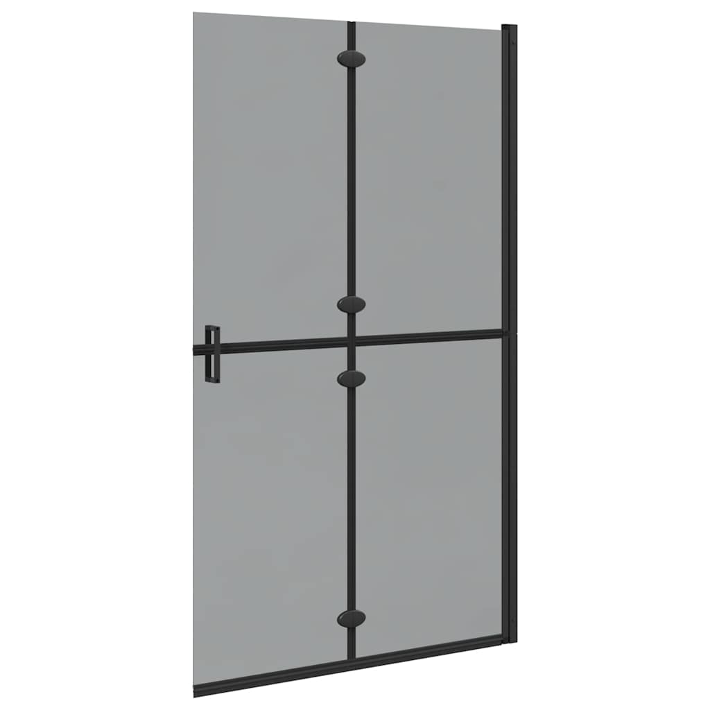 Inloop Douche Wand Zwart En Donkertransparant