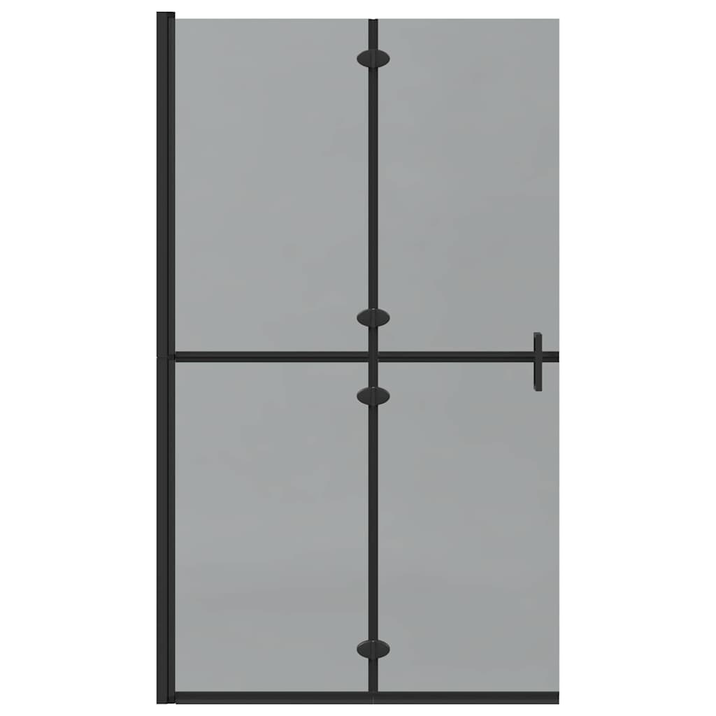 Inloop Douche Wand Zwart En Donkertransparant