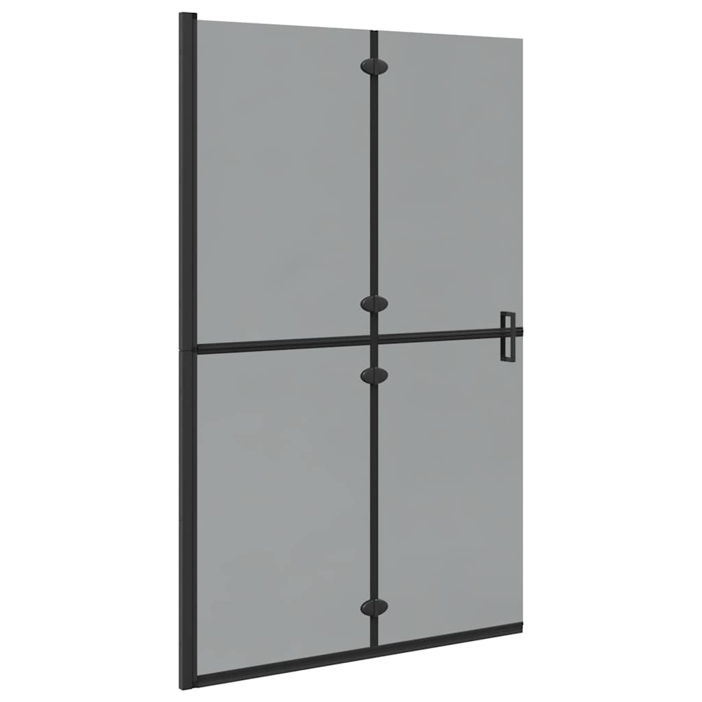 Inloop Douche Wand Zwart En Donkertransparant