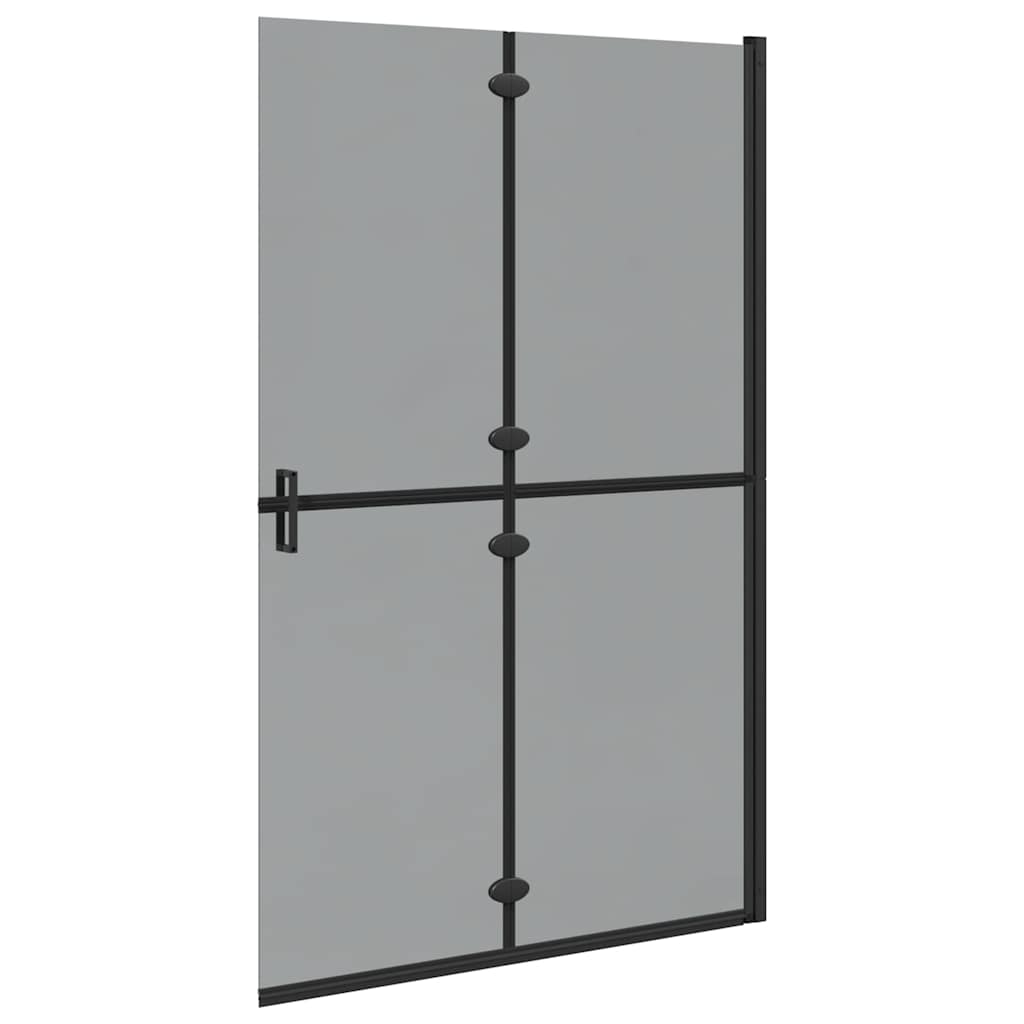 Inloop Douche Wand Zwart En Donkertransparant
