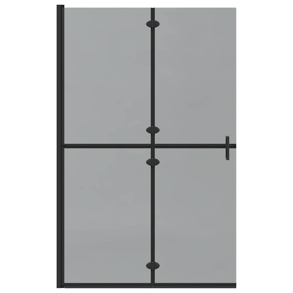 Inloop Douche Wand Zwart En Donkertransparant