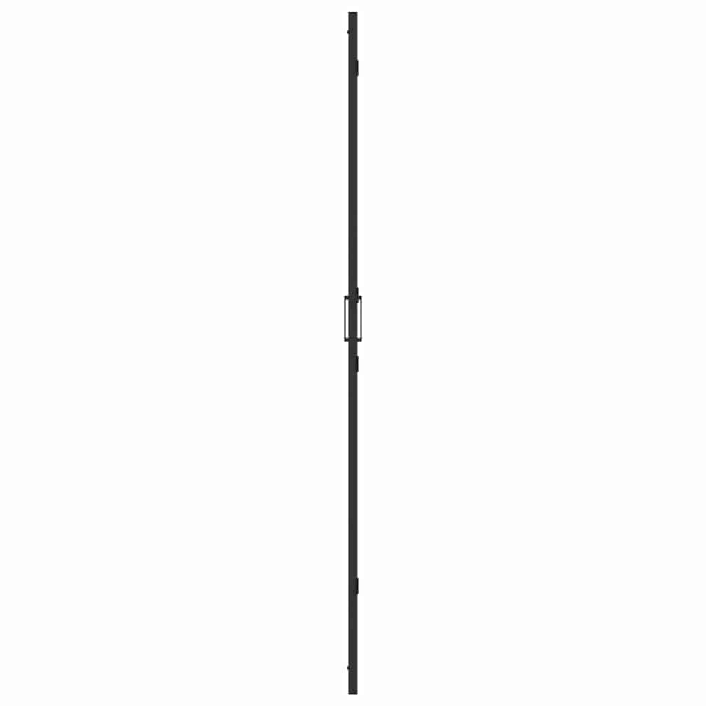 Inloop Douche Wand Zwart En Donkertransparant