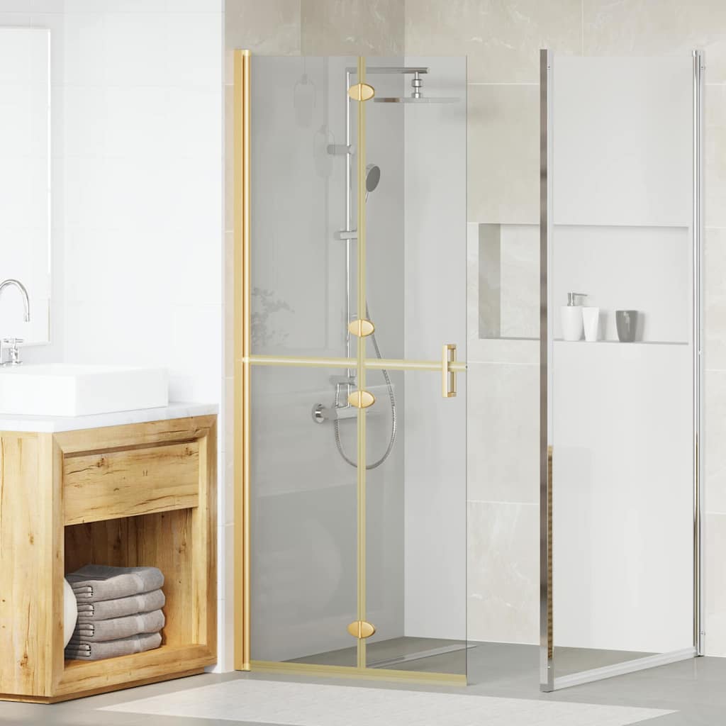 Inloop Douche Wand Goud En Transparant Gehard Glas