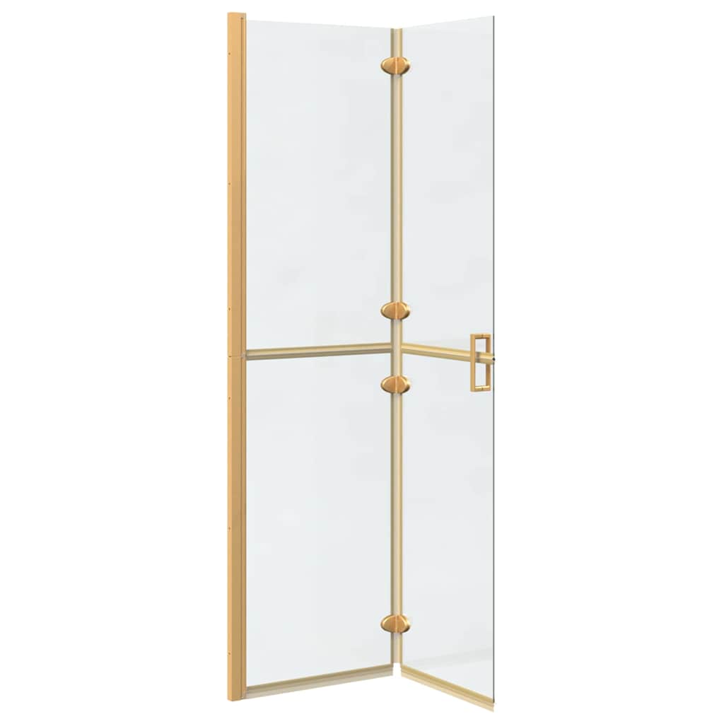 Inloop Douche Wand Goud En Transparant Gehard Glas