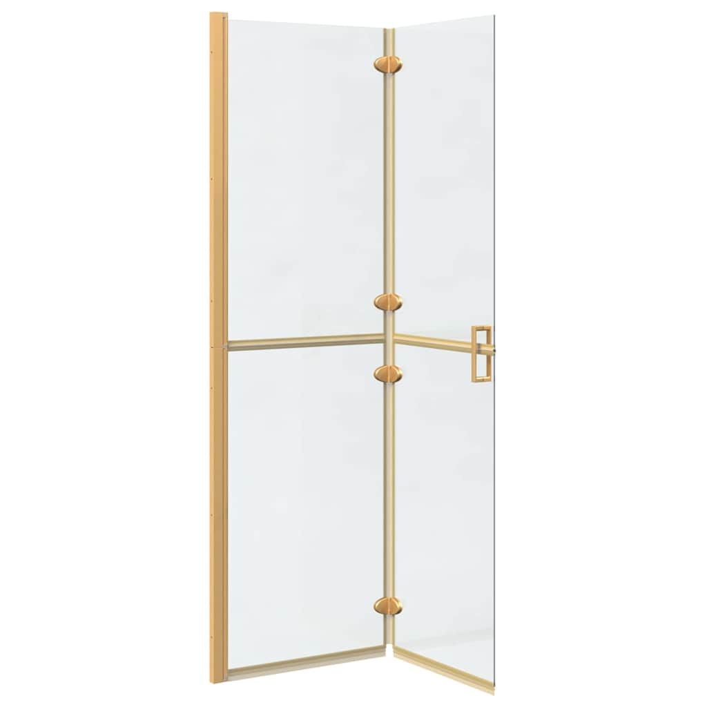 Inloop Douche Wand Goud En Transparant Gehard Glas