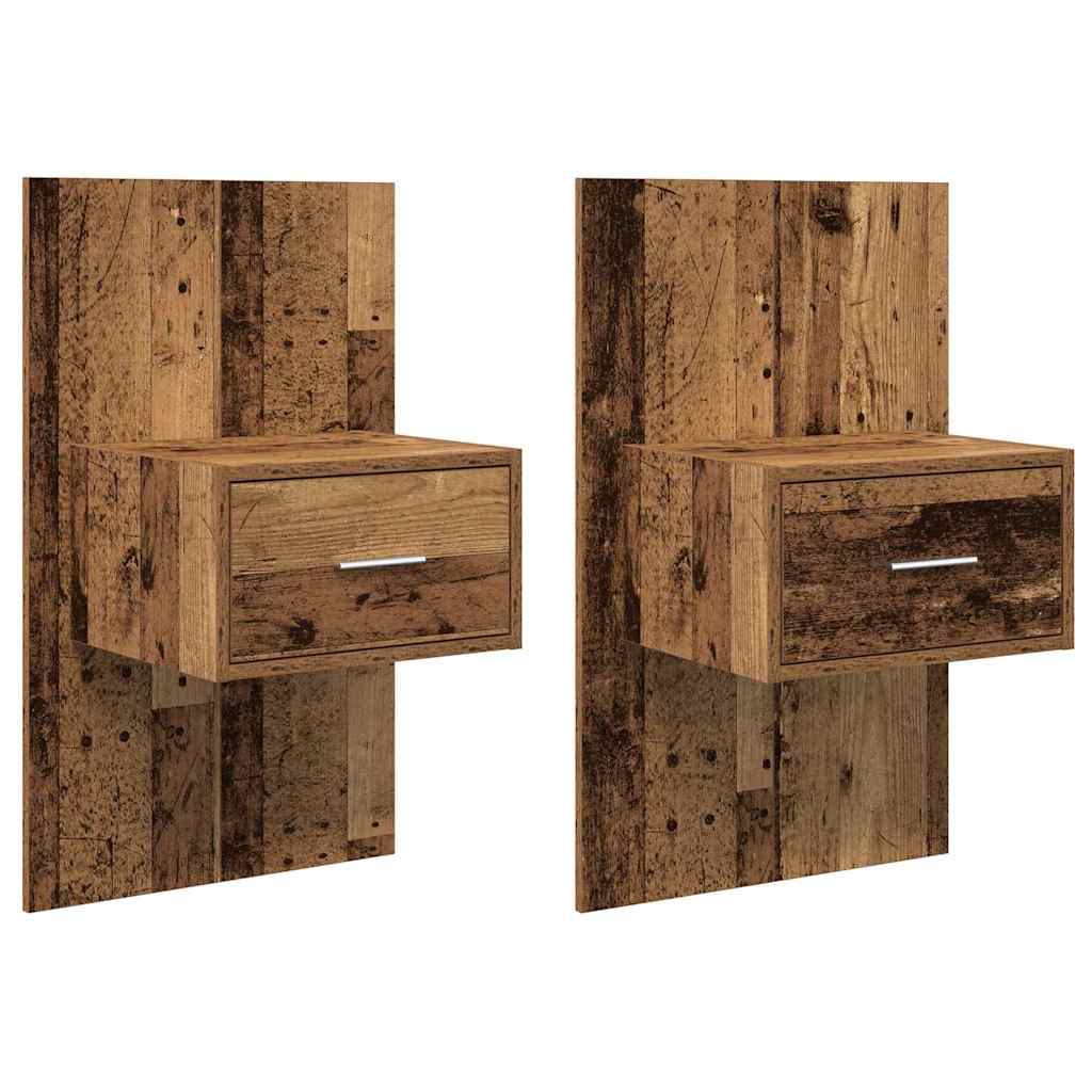 Bedkast 2 Pcs 48.5 X 32.5 X 80 Cm Bewerkt Hout