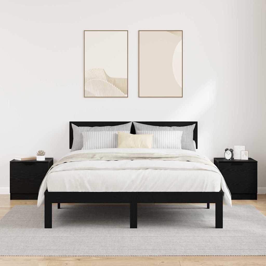 Bedkast 2 Pcs 40 X 39 X 40 Cm Bewerkt Hout