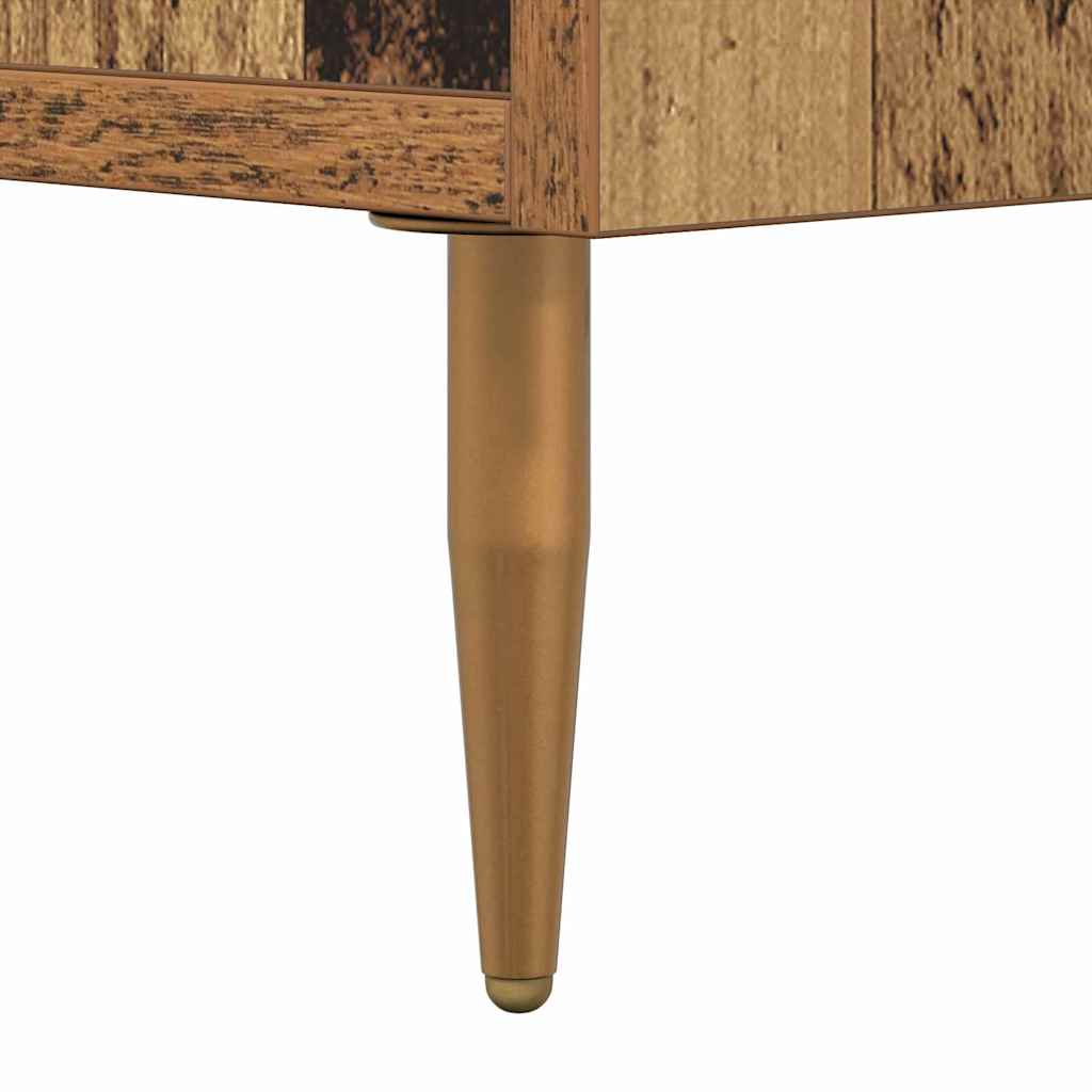 Nachtkastje Met Lade Bruin 40 X 35 X 47,5 Cm Bewerkt Hout