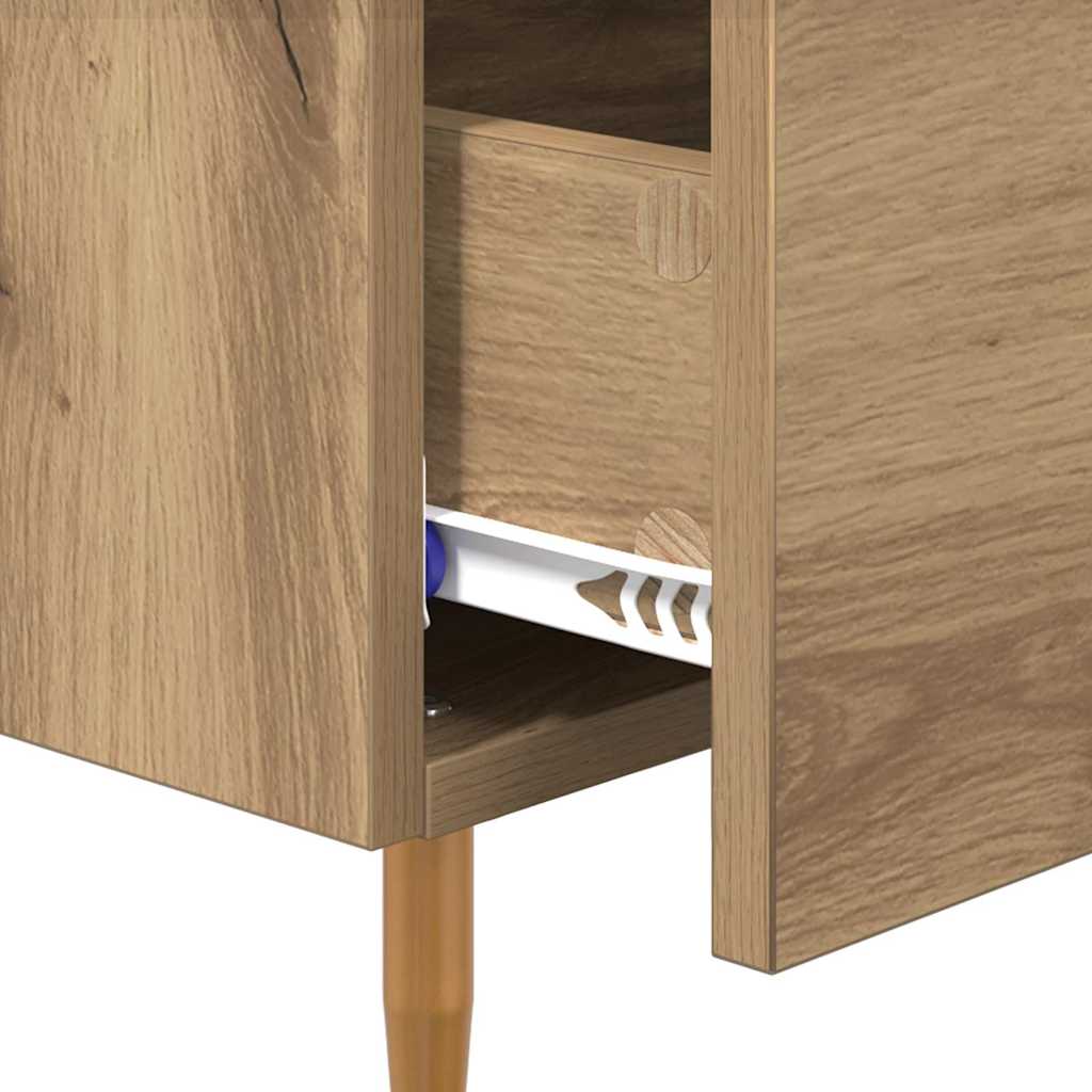 Nachtkastje Met Lade 2 Pcs Bruin 40 X 35 X 47,5 Cm Bewerkt Hout