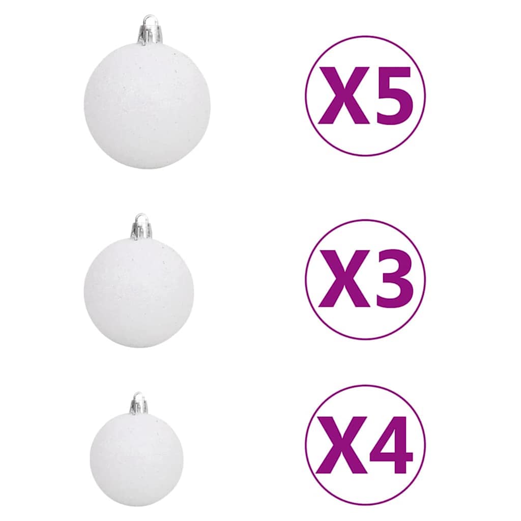 Artificial Pre-Lit Kerstboom Met Bal Set Groen 150 Cm Pet