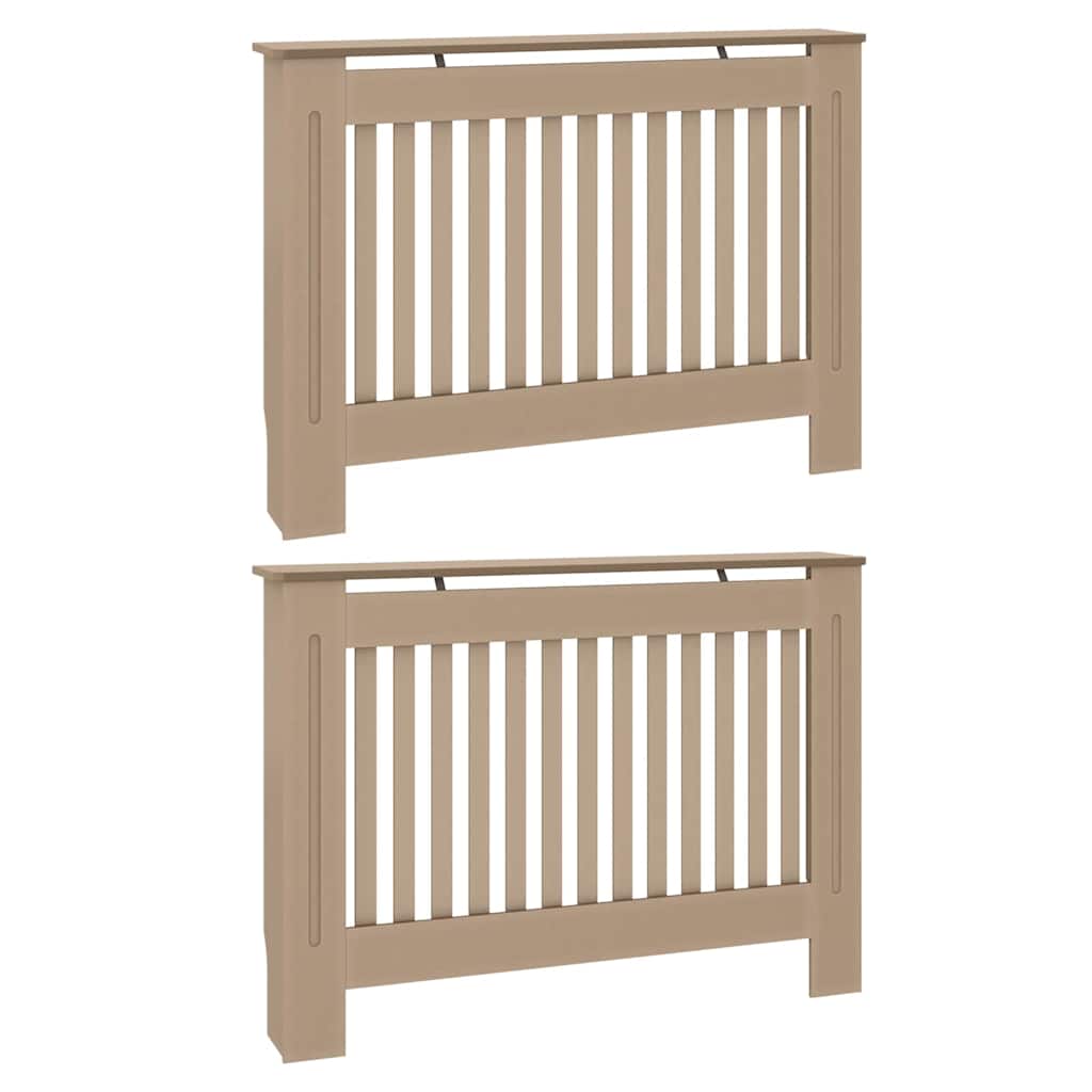 Radiatorafdekking 2 Pcs 112X19X81.5Cm Bewerkt Hout