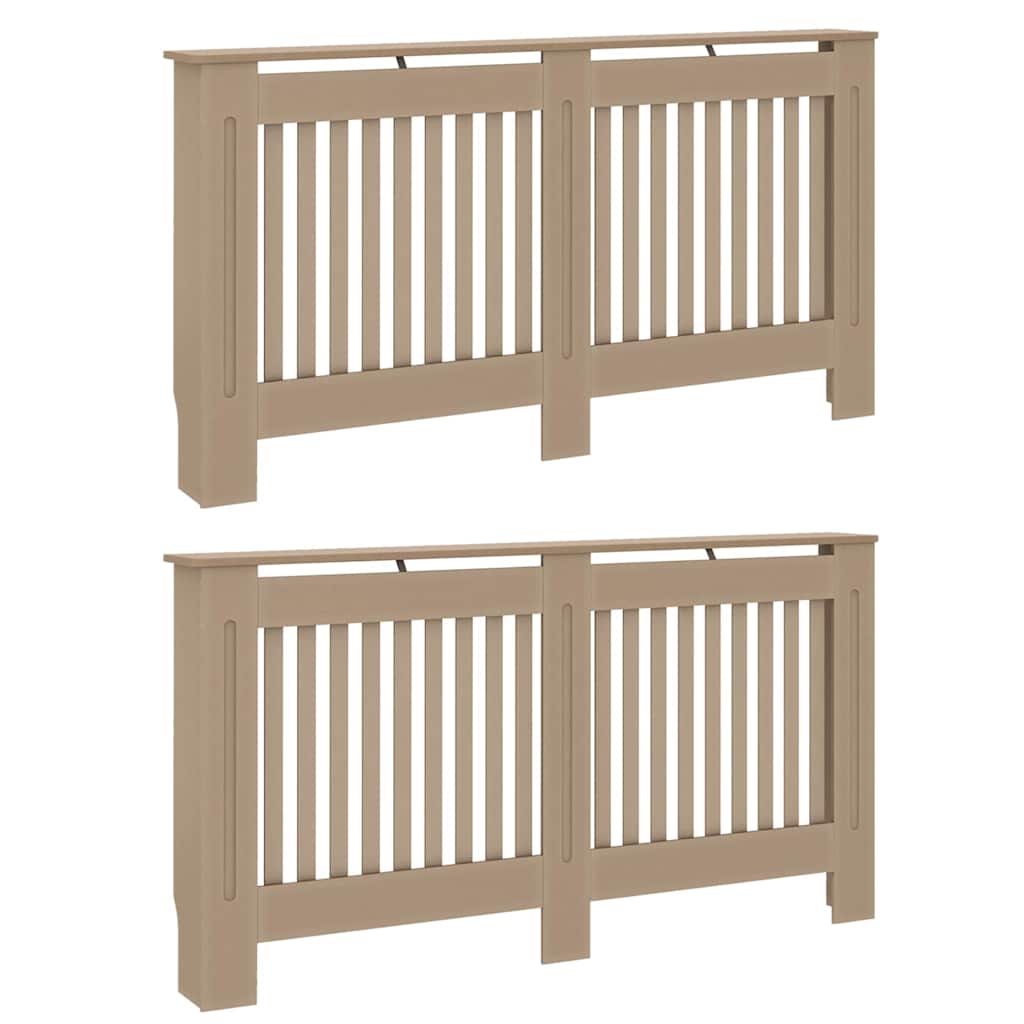 Radiatorafdekking 2 Pcs 152X19X81.5Cm Bewerkt Hout