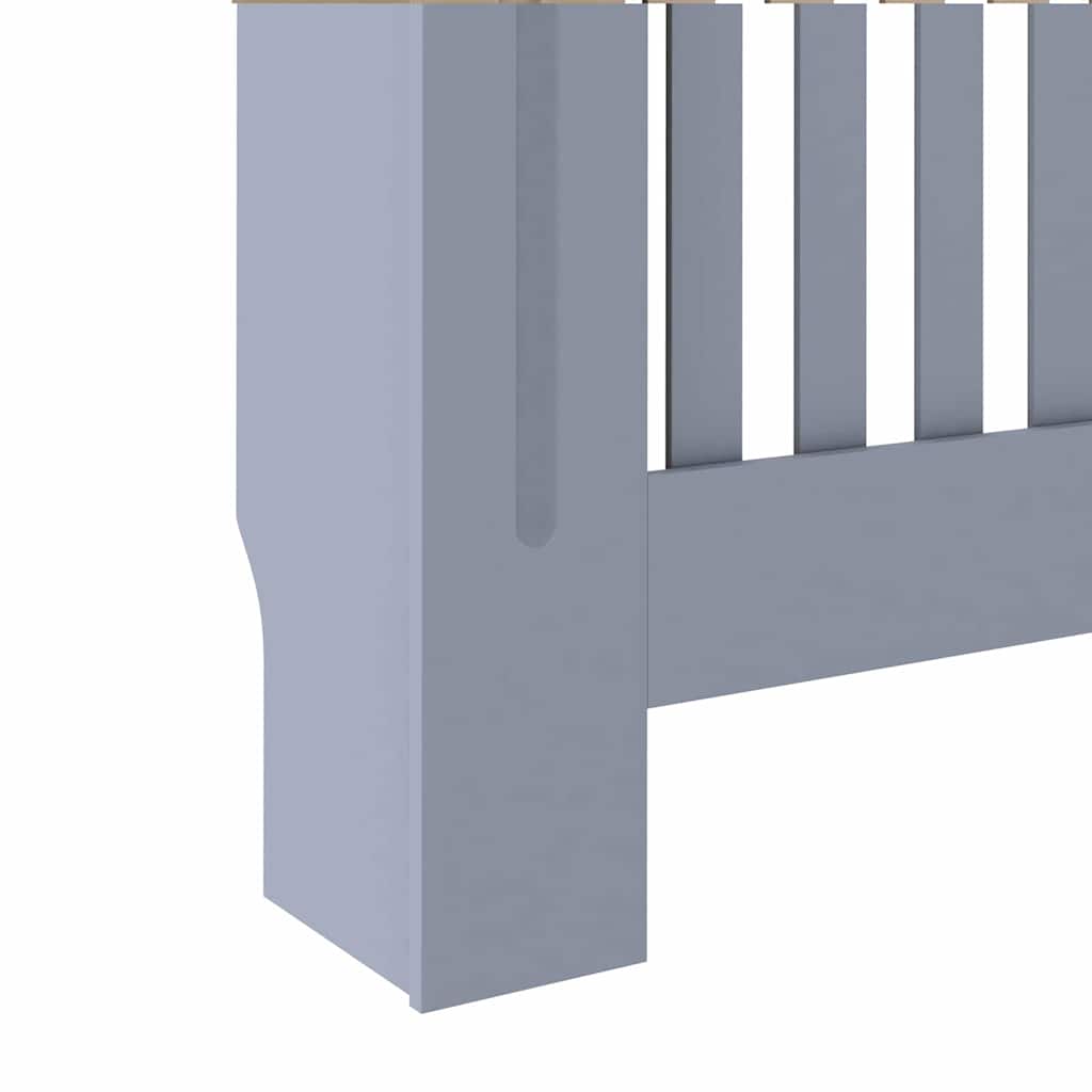 Radiatorafdekking 2 Pcs Grijs 172X19X81.5Cm Bewerkt Hout