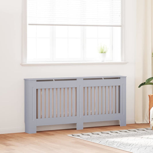 Radiatorafdekking 2 Pcs Grijs 172X19X81.5Cm Bewerkt Hout