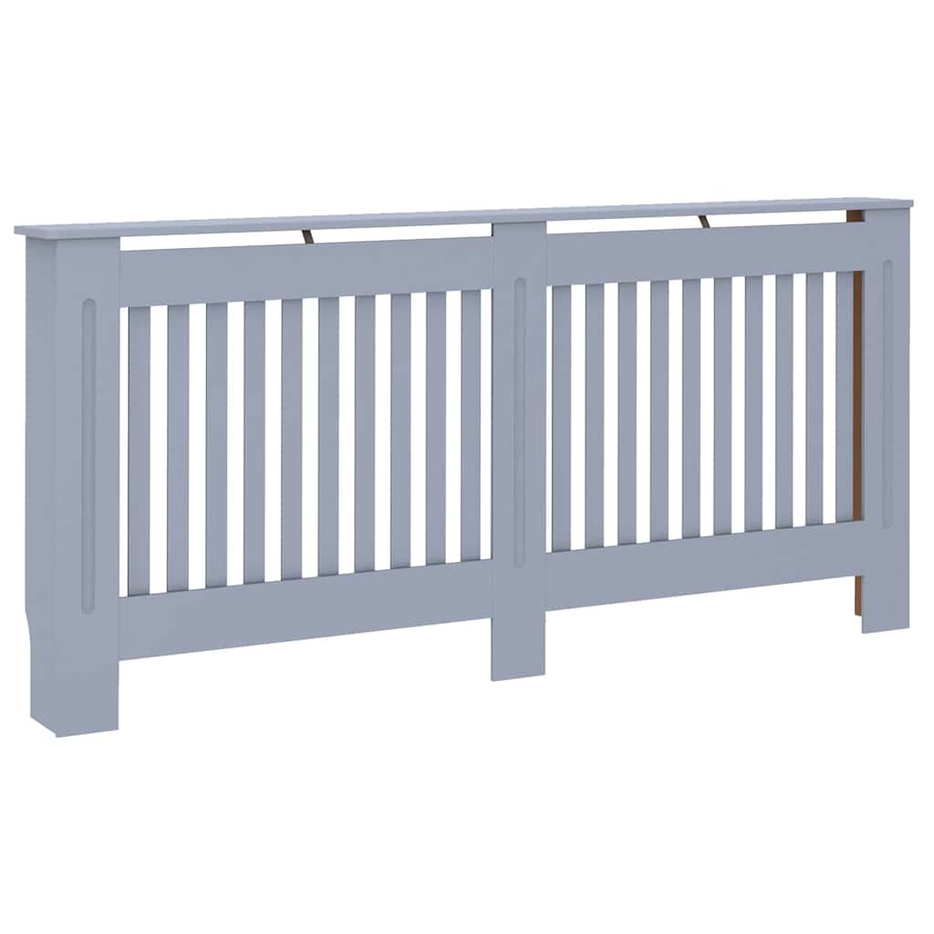 Radiatorafdekking 2 Pcs Grijs 172X19X81.5Cm Bewerkt Hout